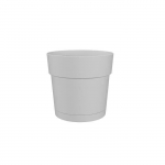 ARTEVASI Pot de fleurs rond CAPRI LARGE - Plastique - R&eacute;servoir d'eau - diam&egrave;tre 50 cm - Blanc - 49,5 x 49,5 x 47,2 cm