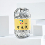 N&auml;put&ouml;&ouml; Heegelniit Metallik Tekstuur Riie Triip Joon Personaliseeritud Villane L&otilde;ng DIY Kudumiskott Helendav L&auml;ikiv Nahkmaterjal Niit S&otilde;tkumine