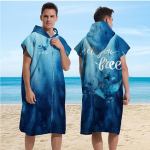 T&auml;iskasvanu ja lapse kiiresti kuivav kapuutsiga mikrokiust rannar&auml;tik hommikumantel Microfiber Towel Fabric Adult 110*75CM