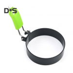 Roostevabast terasest s&uuml;damekujuline munar&otilde;nga vorm Mittekleepuv lillet&auml;he pannkoogi omletivormid munade praadimiseks hommikus&ouml;&ouml;gi v&otilde;ileivaburger roheline