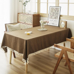 Zen-stiilis puuvillane ja linane laudlina &ndash; tolmukindel, &uuml;hev&auml;rviline s&ouml;&ouml;gi-, tee-, kohvi-, televiisorikapi v&otilde;i konverentsiruumi jaoks 140x200 cm