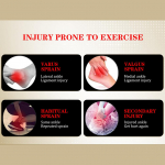 Plantaarne fastsiidi kompressioonsokid naistele meestele H&uuml;ppeliigese kompressioonvarrukas jalakaare toetuseks kannale must/punane