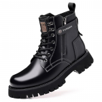 Meeste s&uuml;gis-talvised kollased ehtsast nahast paksu tallaga, k&uuml;ljeluku ja &uuml;mara ninaga saapad - mugav keskmise k&otilde;rgusega Martini stiil. Size 42 (Standard Shoe Size)