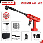 Harjadeta 200bar 3500W elektriline k&otilde;rgsurvepesur 6-&uuml;hes juhtmeta pihustusp&uuml;stoli autopesumasin Aiapuhastus Makita 18V aku jaoks 1xBattery