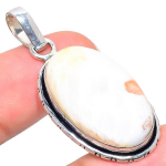 Scolecite Handmade 925 Sterling Silver Jewelry Pendant 1.85 p9i49