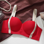 Push-up rinnahoidja v&auml;ikestele rindadele Langemisvastane &otilde;mblusteta terasest r&otilde;ngasta rinnahoidja Ilus seljarinnahoidja &Otilde;mblusteta &otilde;larihm Letter rinnahoidja koguv pehme tugirinnahoidja 38