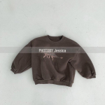 Korean-Style Winter Dinosaur Sweatshirts for Infants & Kids - Boys & Girls, Plush Velvet, Casual Fit 80 cm pruun