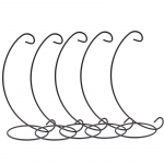 5 tk Kuulihoidja Kaunistus Riputatav V&auml;ljapanek Taimestend Riidepuu Raud Kodu Dekoratsioon must