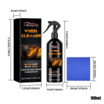Autovelgede Puhastusvahend Professionaalne Alumiiniumvelgede Puhastusvahend 100ml Piduritolmu Eemaldaja Velgede Puhastusvahend Kauakestev Autode Detailimise Lahendus