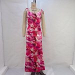 Varrukateta lilleprinteriga sukakleit naistele Moodne V-kaelusega &otilde;hukesed maksikleidid Suvine &scaron;ikk naiste rannapeoklubi r&uuml;&uuml; L mitmev&auml;rviline