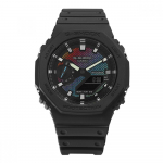 G Shock Ga 2100rw 1adr Ga 2100rw 1a biG Face diGital analoG octaGonal SportS Soldier Rainbow Meeste PU-kell GA-2100RW-1ADR