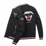 Meeste tikitud jakk Meeste kevad-s&uuml;gis vabaaja bomber-pesapallijakk M must