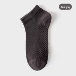 Meeste suvised puuvillasest v&otilde;rkkangast pahkluu sokid - hingavad, pilumisvastased, higi imavad ja masseeriva tallaga One Size tumehall v&auml;rv