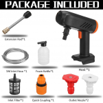 1500W 88VF 65bar kaasaskantav k&otilde;rgsurvepesumasin juhtmeta autopesuri pihustusp&uuml;stoli liitium-ioonaku veepuhasti Only machine