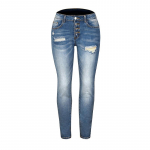 Naiste K&otilde;rge V&ouml;&ouml;koht Kitsad Skinny Teksap&uuml;ksid Suvised Pikad Denim P&uuml;ksid Mitme N&ouml;&ouml;biga Augud K&otilde;rge Elastsusega Kontori Daami Teksad 2XL tumesinine v&auml;rv