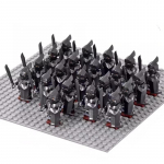 21 tk Keskaegne K&auml;&auml;buss&otilde;dalane Elfid R&uuml;&uuml;tlid lotr ja Uruk-hai Ork Rohan Elfid S&otilde;dalased S&otilde;duri figuurid Ehitusklotsid M&auml;nguasjad