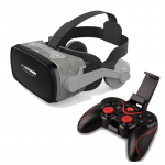 VR 3D prillid virtuaalreaalsuse peakomplekt kiiver prillid l&auml;&auml;tsed nutitelefonile nutitelefonile videom&auml;ng binokkel G07E+C8S GamePad must
