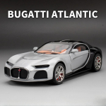 Uus 1/24 m&otilde;&otilde;tkavas Bugatti Atlantic M&auml;nguasi Mudelauto Sulamist Valatud Mudelauto Valguse ja Heliga Super Sportauto Poiste S&uuml;nnip&auml;evakingituseks h&otilde;be
