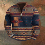 Meeste Retro Casual gradienttr&uuml;kiga kampsun S