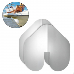 2 Pieces Bow Guard for Boat 8.8 x 9  Stainless Steel with Sticky Scratch Resistant Shield