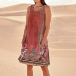 Naiste suvekleidid, vabad rannapuhkuse vabad varrukateta p&auml;ikesekleidid taskutega. XL