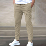 Vabaaja Slim-fit &Uuml;heksa-punkti Meeste P&uuml;ksid &Uuml;hev&auml;rvilised Vabaaja Taskutega P&uuml;ksid XL beež