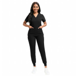 Stretch Scrubs Naiste komplekt &Otilde;dede vormir&otilde;ivad Kliinilised koorimiskomplektid &Otilde;de Arst Tolmukindlad T&ouml;&ouml;riided Meditsiinilised koorijad Top+ Jogger Pants XL