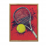 Tennisem&auml;ngu Kirg Tennisem&auml;ngu Kirg Plakat, 30x40 cm, Tume Pruun Puidust Raam, Matt Paber 230 g/m&sup2; 36