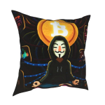 Bitcoin Anon&uuml;&uuml;mne Ruudukujuline Padjap&uuml;&uuml;r Padjad Diivanile Kr&uuml;pto Kr&uuml;ptovaluuta Ethereum Btc Plokiahel Vabaaja Padjakatted 30x30cm must
