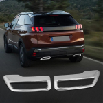 2 tk ABS-kroomitud tagumised v&auml;ljalasketorude kaitsed Peugeot 30085008 2017-2018 jaoks