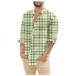 Disainer Kevadsuvi Meeste vabaaja 3D Halloweeni tr&uuml;kkimine Hawaii s&auml;rk pluus pikkade varrukatega s&auml;rgid L roheline