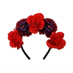 Peopael 3D lilledekooriga Retro Luksuslik Juukseklamber Mittepleekiv L&auml;ikiv Mitmek&uuml;lgne Teemaline Peakate Juukseaksessuaar must