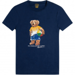 Polo Ralph Lauren Sport Bear Prindiga &Uuml;mmarguse Kaelusega L&uuml;hikeste Varrukatega T-s&auml;rk Meeste Topid 710752599-002 M