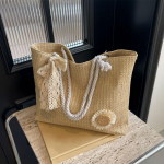 Elegantne &otilde;lgedest kootud naiste k&auml;ekott naistele puhkusel, rannas&otilde;idul, vabaaja kandekotid, k&auml;epidemega k&auml;ekotid, moodsad retro &otilde;lakotid 45x9x30cm