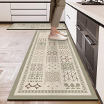 Libisemiskindel diatomiitk&ouml;&ouml;gimattide komplekt - Mustust h&uuml;lgav, Lihtsalt hooldatav, Imav, Kaheosaline jalamatt 50x80cm+50x150cm