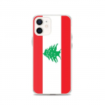 Coque pour iPhone - PIXELFORMA - iPhone 12 - Drapeau du Liban - Silikoonist supp - Design l&eacute;ger