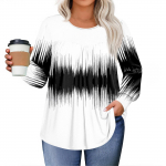 Naiste Pluss Suuruses Topid Pikkade Varrukatega S&auml;rgid &Uuml;mara Kaelusega Voolav Tuunika Vabaaja Lahtine Pluus L-5X L beež