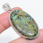 Natural Tibetan Turquoise 925 Sterling Silver Jewelry Pendant 2.21 h8m31