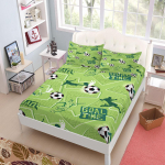 V&auml;ravaaeg Jalgpall Lastele Paigaldatud Voodilina Komplekt King Queen Double Full Suuruses Voodipesukomplekt 90x200x15cm deep