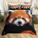 Armas punane panda tekikott king size, roosa armastuse t&auml;htede voodipesukomplekt kawaii multika loomad tekkekate t&uuml;drukulik magus tekkekate 140x200cm 3pcs