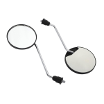 (nakira) V&auml;rviline peegel! Peegel, Mootorratas, Positiivsed Kruvid, 0,3 tolli (8 mm), Vasak ja parem komplekt, universaalne (Valge) valge