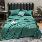 Suvine jahe tekk Siid Hingav Queen Tekid Konditsioneeriga jahe tekk Voodikatted Kahekohalisele voodile Voodipesu Padjap&uuml;&uuml;r 150x200cm-1PCS