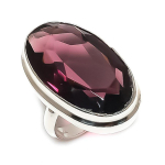 Natural Amethyst Gemstone Handmade 925 Sterling Silver Jewelry Ring Size 4 a7u88