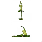 2x Yoga Frog Figurine Art for Lawn deocration crafts