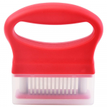 1 tk sisset&otilde;mmatav roostevabast terasest lihan&otilde;ela pehmendaja, 48 teraga, k&ouml;&ouml;k toiduvalmistamiseks praadvasara peksuri t&ouml;&ouml;riistad lihapeksur punane