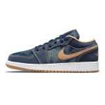 Air Jordan 1 Low SE GS Denim Laste tossud Sinine Kesk&ouml;&ouml;-Tumesinine Musliin DM4692-400 36