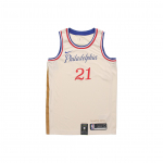 Nike NBA City Edition s&auml;rk 2019-2020, Embiid #21 Hingav vest meestele Sporditopp Beež AV4664-280 M