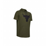 Under Armour X Dwayne Johnsoni koost&ouml;&ouml;projekt Rock Charged Cotton Loomamustriga Huppar T-s&auml;rk Meeste &Uuml;laosad Must 1351525-315 XXL