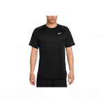 Nike Logoga tr&uuml;kitud &uuml;mara kaelusega raglan-l&uuml;hikeste varrukatega lahtine T-s&auml;rk meeste topid mustad HV5204-010 M