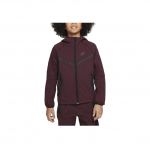 Nike Tech Logo Kapuutsiga T&otilde;mblukuga Jakk Laste jakid Veinipunane Must HQ8911-652 M